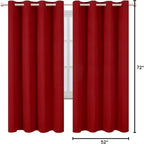 LEMOMO Red Thermal Blackout Curtains/52 x 72 Inch/Set of 2 Panels Room - Image 10