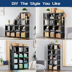 Mavivegue Book Shelf, 12 Cube Storage Organizer, DIY Bookcase, Metal Cube - Image 3