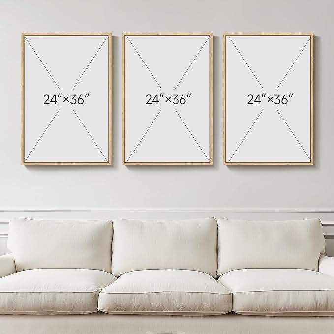 Large Framed Sage Green Abstract Wall Art - Image 3