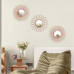 3 Pack Metal Mirrors for Wall Sunburst Wall Mirrors Home Décor Decorative - Image 4