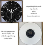 Oversized Decorative Clocks Battery Operated 24 Inch Marble Black Wall Clock - Image 6