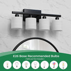 PARTPHONER Bathroom Light Fixtures, Bathroom Lighting Fixtures Over Mirror - Image 4