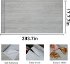 practicalWs 17.7"×393.7" Grey Wood Contact Paper, Waterproof Gray Wallpaper - Image 4