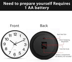 Inbagi 8 Pcs Wall Clock Large Silent Battery Operated Wall Clocks Modern Non - Image 4