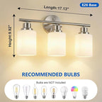Unicozin 3 Light Bathroom Light Fixtures, Modern Vanity Lights - Image 2