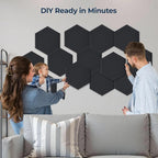 12 Pack Hexagon Acoustic Panels, Self-Adhesive Acoustic Wall Panels - Image 4
