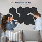 18 Pack Hexagon Acoustic Panels, Self-Adhesive Acoustic Wall Panels - Image 4