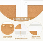 Double-Sided Cork Board for Wall, Picture Display Vision Board Corkboards for - Image 2
