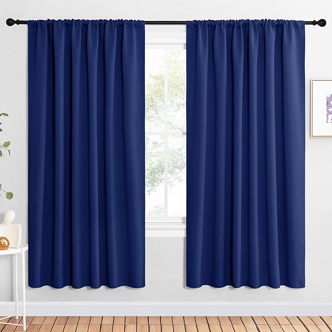 NICETOWN 2 Panels Blackout Curtains, Rod Pocket Window Curtains Room Darkning by NICETOWN