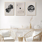 BOKPEN 3Pcs Black and White Poker Dice Wall Art Funky Retro Y2K Trendy Preppy - Image 7
