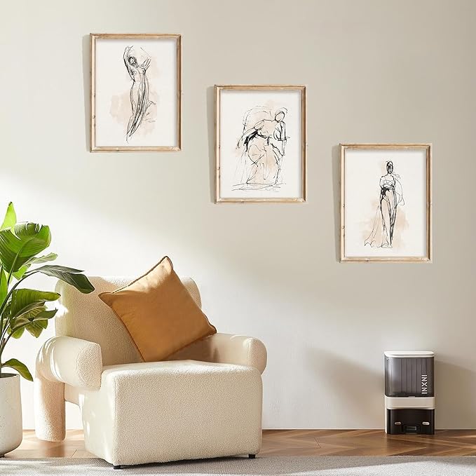 Vodefoad Figure Sketch Art Print Neutral Gallery Wall 6Pcs Set Soft feminine - Image 7