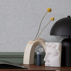 SHUFA Gray Cotton-Like Textured Grasscloth Wallpaper Matte Thick Real Woven - Image 6