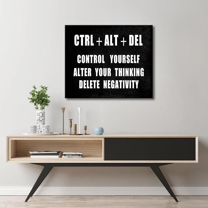 Pyradecor Motivational CTRL+ALT+DEL Classroom Positive Quotes Inspirational - Image 4