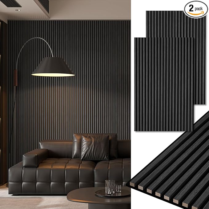 Art3d 2-Pack 48" x 24" Acoustic Wood Panels by Art3d