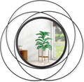 Black Circle Mirror Mounted Round Decorative Mirrors Circle by HLFMVWE