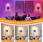 Battery Operated Wall Sconces Set Of 2, Wireless Battery Wall Light - Image 5