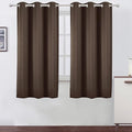 LEMOMO Chocolate Brown Blackout Curtains 40 x 63 Inch Length/Set of 2 Curtain by Lemomo