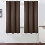 LEMOMO Chocolate Brown Blackout Curtains 40 x 63 Inch Length/Set of 2 Curtain by Lemomo