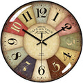 Vintage Wall Clock-12 Retro Rustic Style Quartz Clock, Silent Non-Ticking by Unknown