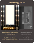 EDISHINE 2 Pack LED Outdoor Wall Lights Dimmable, 3000K 4000K 5000K, 15.7" - Image 3