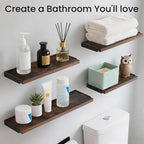 BAYKA Floating Shelves for Wall, Book Shelf for Bedroom, Decor Shelves for - Image 3