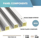 OUZUGIE WPC Acoustic Slat Wall Paneling, Living Room, TV Background, Study Room - Image 4