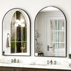HARRITPURE Arched Wall Mirror – 30"x40" Arch Bathroom Mirror Metal Frame Vanity - Image 2