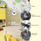 Infinity Instruments Orb Spoke Starburst Wall Clock, Mint Green - Image 6