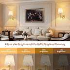 Battery Operated Wall Sconce Set of 2, Rechargeable Wireless Wall Lights - Image 6