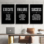 Framed Canvas Wall Art Success Quote, Office Wall Art, Positive Motivational - Image 2