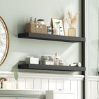 HOOBRO Floating Shelves for Wall, Wall Mounted Shelf Set of 2, 31.5" Hanging - Image 6