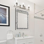 Ruomeng Rectangular Wall Mirror, Crystal Crush Diamond, Entryway & Bedroom - Image 3