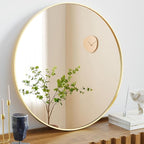 NEWBULIG Round Wall Mirror, 30 Inch Bathroom Mirrors by NEWBULIG