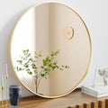 NEWBULIG Round Wall Mirror, 36 Inch Bathroom Mirrors by NEWBULIG