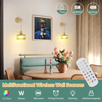 Shenmoyl Battery Operated Wall Sconce - Image 4