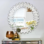 Chende Round Mirrors for Decor, Frameless Circle Mirror for Living Room - Image 9