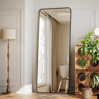XRAMFY 65"x24" Floor Full Length Mirror Standing Full Body Rounded Corner - Image 2