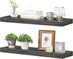 HOOBRO Floating Shelves for Wall, Wall Mounted Shelf Set of 2, 23.6" Hanging - Image 9