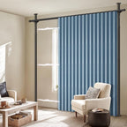100% Blackout Room Divider Curtains Sets Blue 1 Panel W100 x L96in No Drill - Image 7