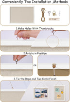 DAHAPYBOO Cork Board with Linen White 2Pack, Bulletin Board 17"x12" Hanging - Image 3