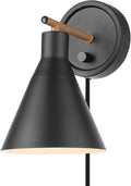 Globe Electric 51725 1-Light Dimmable Plug-in or Hardwire Wall Sconce, Matte by GlobeElectric
