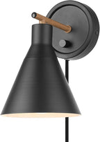 Globe Electric 51725 1-Light Dimmable Plug-in or Hardwire Wall Sconce, Matte by GlobeElectric