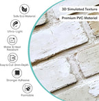 Commomy 10 Pcs 3D Brick Peel and Stick - Image 4