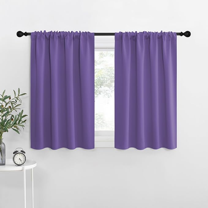 NICETOWN RV Blackout Curtains for Camper Windows, Lilac Purple, Short Blackout by NICETOWN