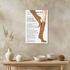 Trendy Newspaper Posters Vintage Leopard Boots Poster Feminist Canvas Prints - Image 4