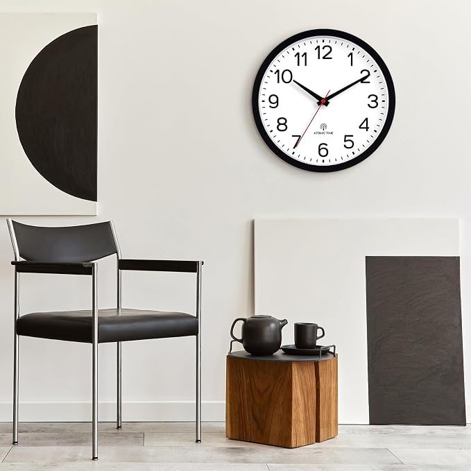 AKCISOT Atomic Black Wall Clock Analog Clocks - Image 8