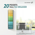 SUPEASY 20 Tier Wall File Organizer, Hanging Wall Mounted Mail Organizer - Image 7