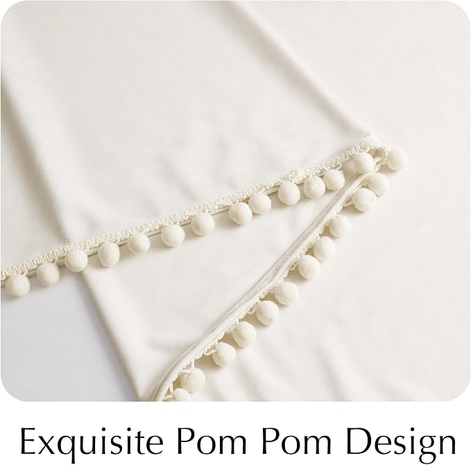 NICETOWN Ivory White Velvet Curtains 84" Long - Image 6