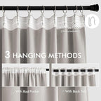 MIULEE Stone Back Tab Blackout Curtains 108 Inch Long 2 Panels Set - Image 4