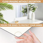 Stick on Small Mirror for Wall Decor, 4 Pack 13.8”x13.8” Acrylic Mirror Tiles - Image 6